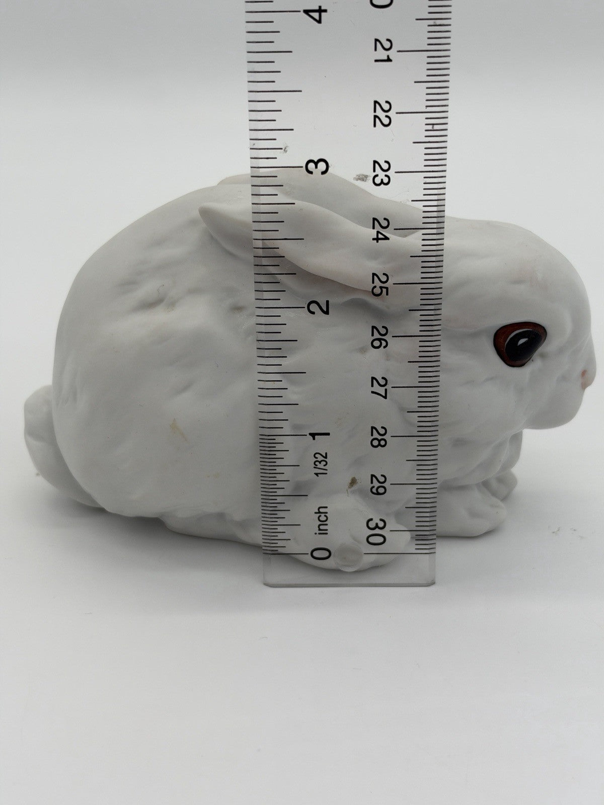 AK Kaiser Porcelain Lying White Rabbit Hare #518 Figurine West Germany Painted