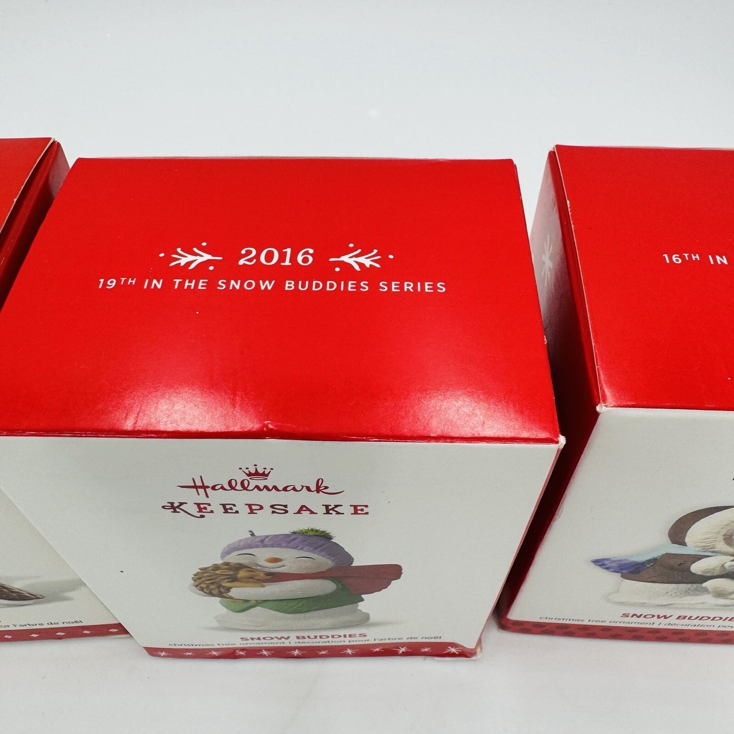 Hallmark Keepsake Ornaments Set 4 Snow Buddies Christmas 2013 2015 2016 2006