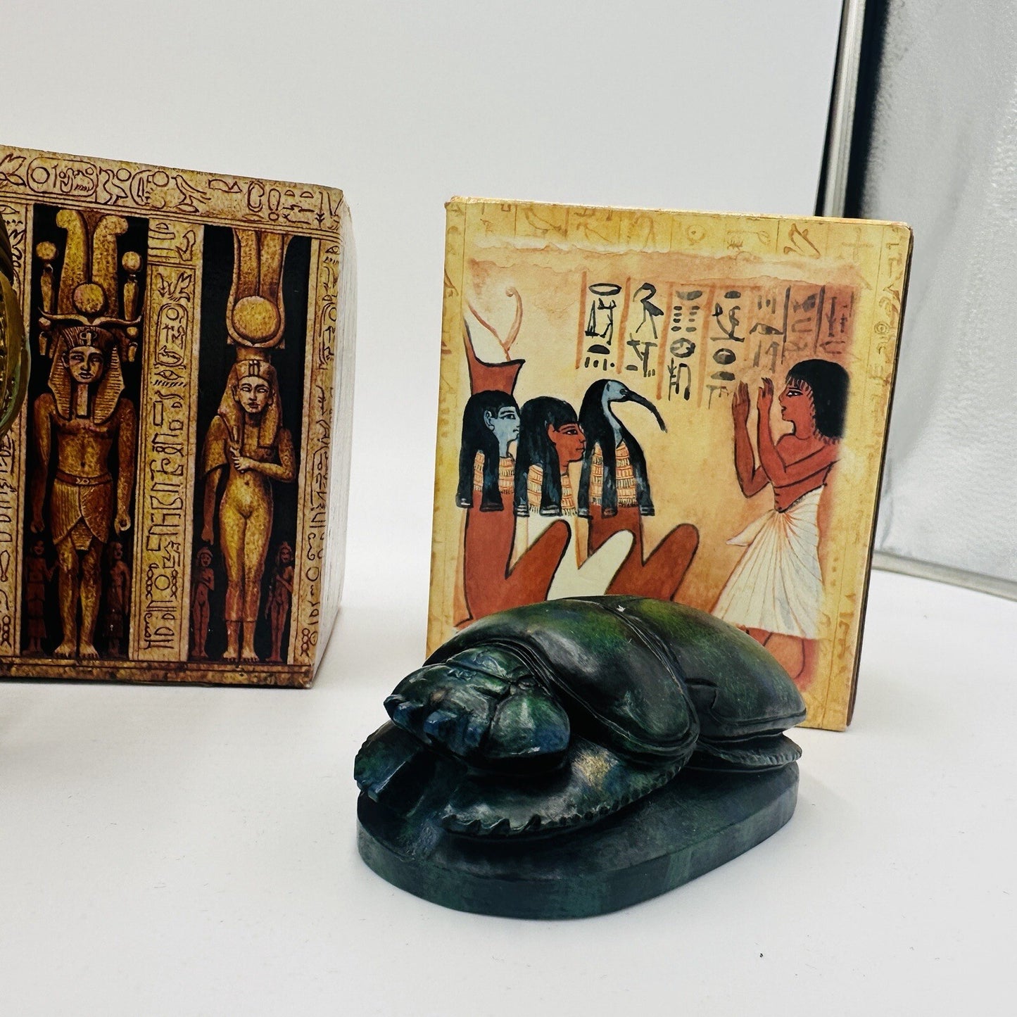 Egyptian Collection Figurines Resin Hand Painted Myths & Legends Adams Apple Vtg