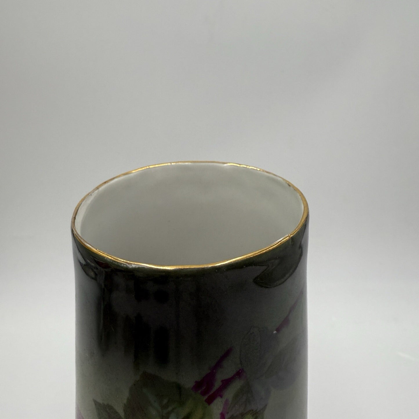 Antique Carl Tielsch CT Altwasser Silesia Germany Hand Painted Vase 1900's 10.4"