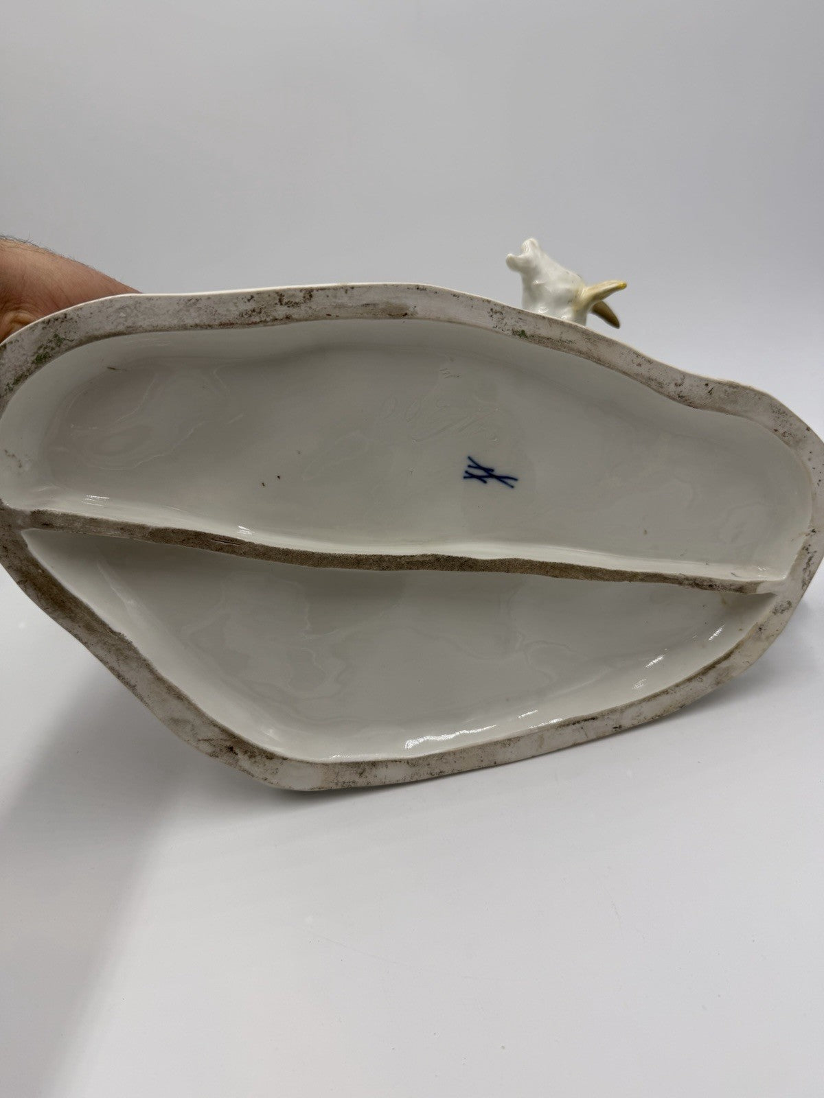 Meissen porcelain figure group Girl W/ Goats By Otto Pilz 1906 (Repaired) Large