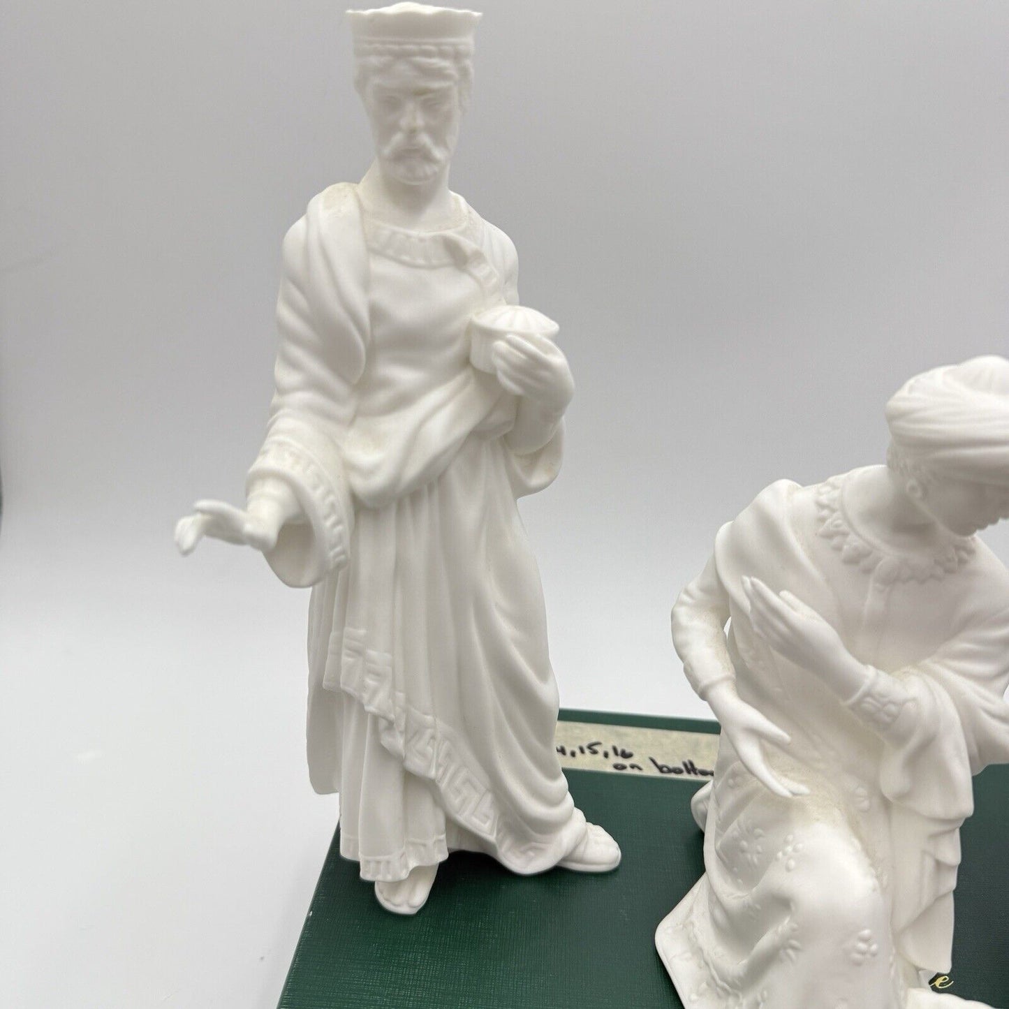 Lenox The Nativity White Bisque Porcelain 3 Wisemen Figurines 8” Box The Kings