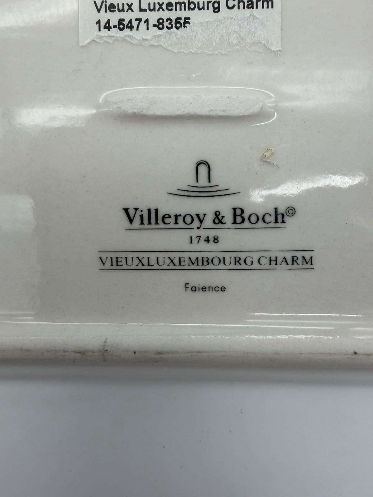 Villeroy & Boch VIEUX Old LUXEMBOURG Porcelain Germany Rectangle Handled Tray