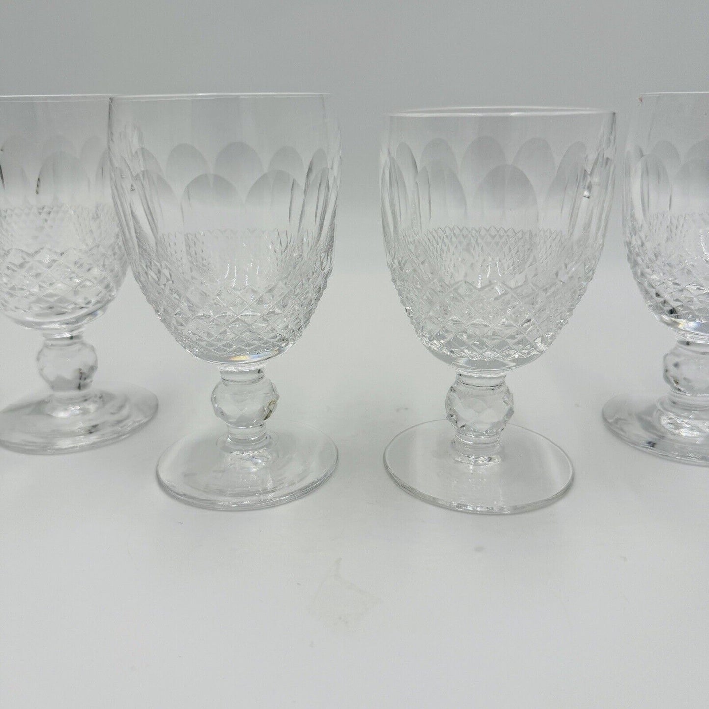 Vintage Waterford Crystal Colleen Short Stem Wine 3 Oz Set 4 Wine Glasses 5in