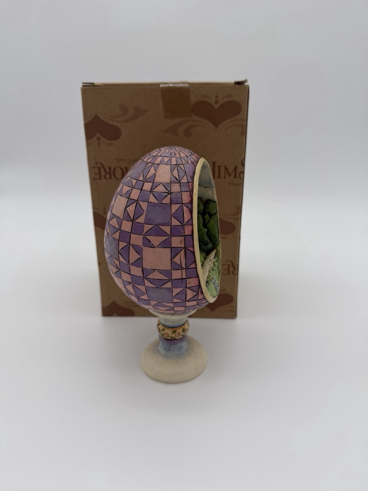Jim Shore Small Town Big Blessings Egg Diorama Church Figurine 2006 Resin 7” Box