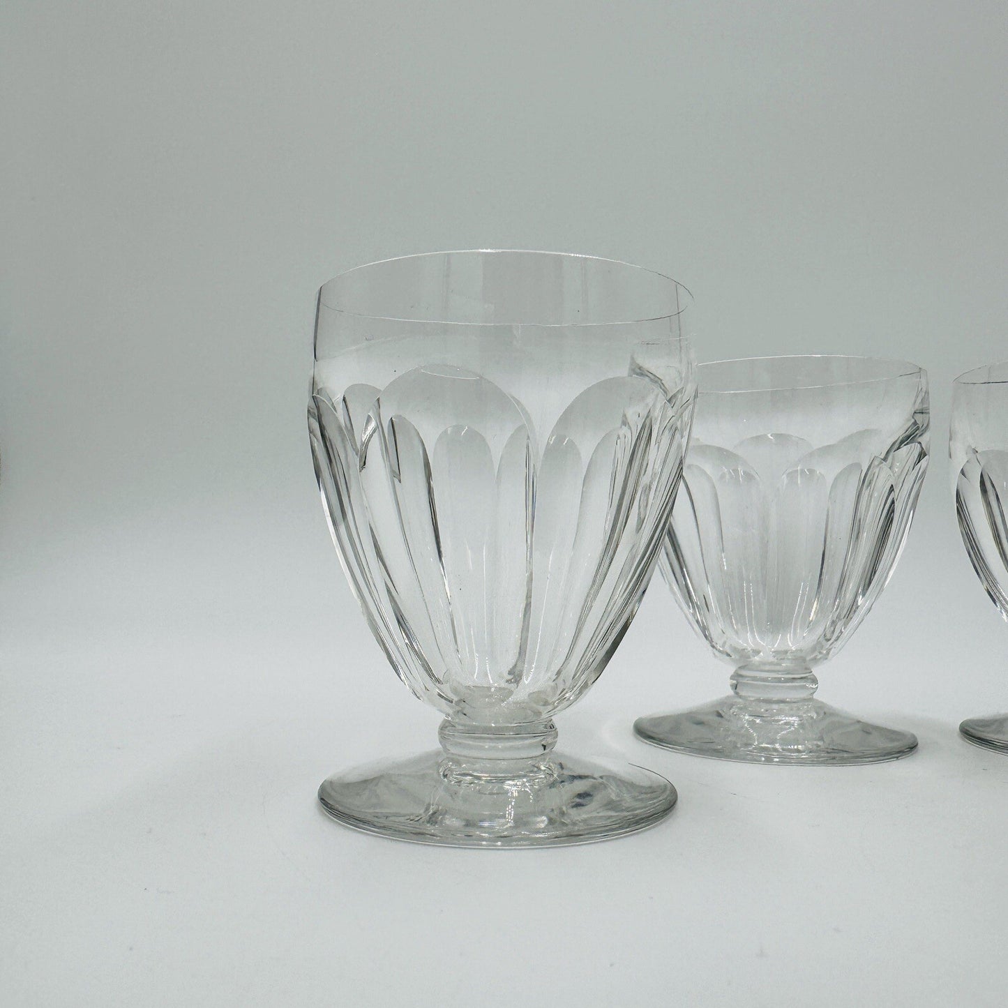 BACCARAT France Crystal Tallyrand White Wine 3 3/8” Set 4 Pieces Cordial Glasses