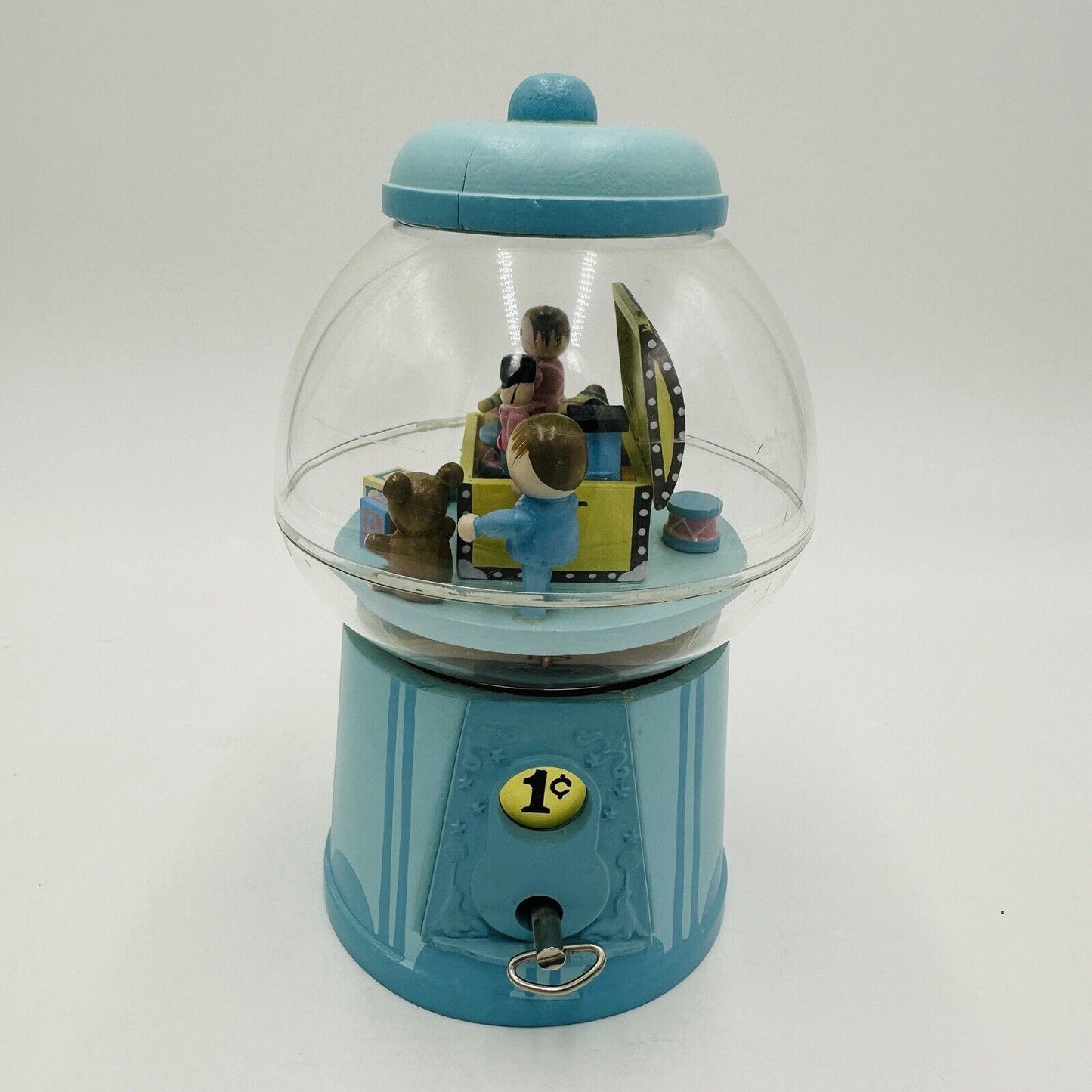 Enesco Gumball Machine Music Box Children Marching Animated Carousel Movement