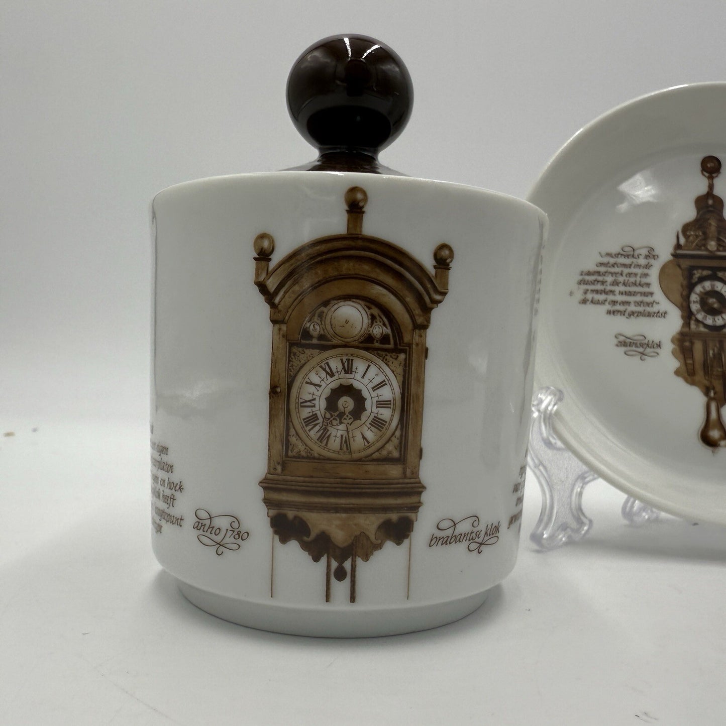 Mitterteich Porzellan Porcelain Antique Clocks Sugar and Creamer Saucer
