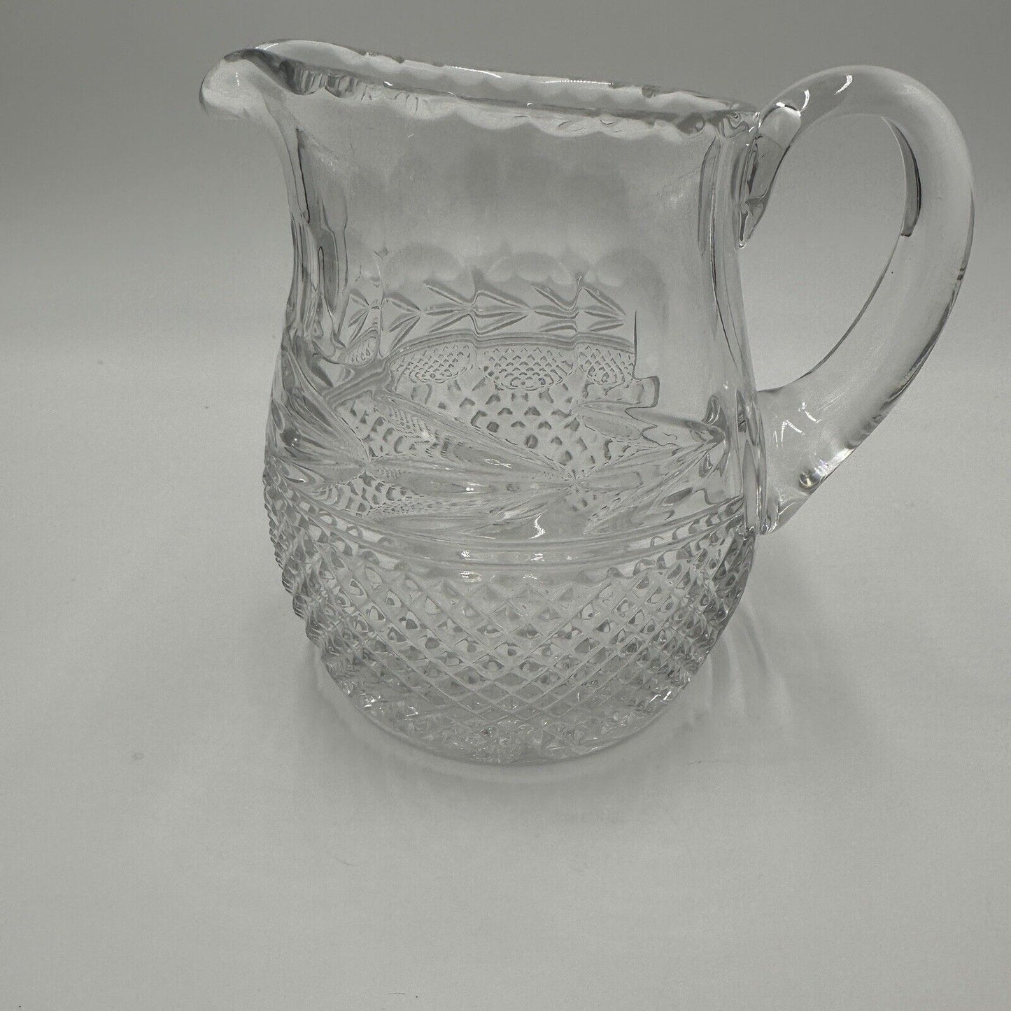 Galway Ireland Crystal Pitcher Leah Pattern Lead Clear Serveware Decor