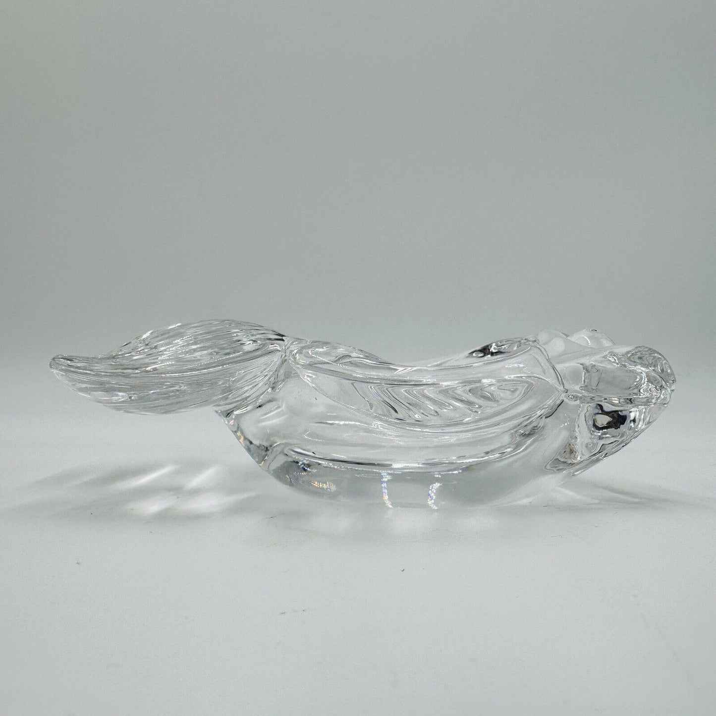 Fish Shaped Candy Trinket Art Vannes France Crystal Ring Dish 2”H x 6.5"L