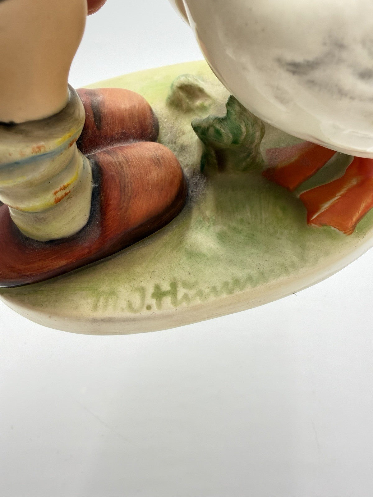 Rare 1950 Hummel Goebel Goose Girl 7”H Figurine Germany Painted Antique 47/2