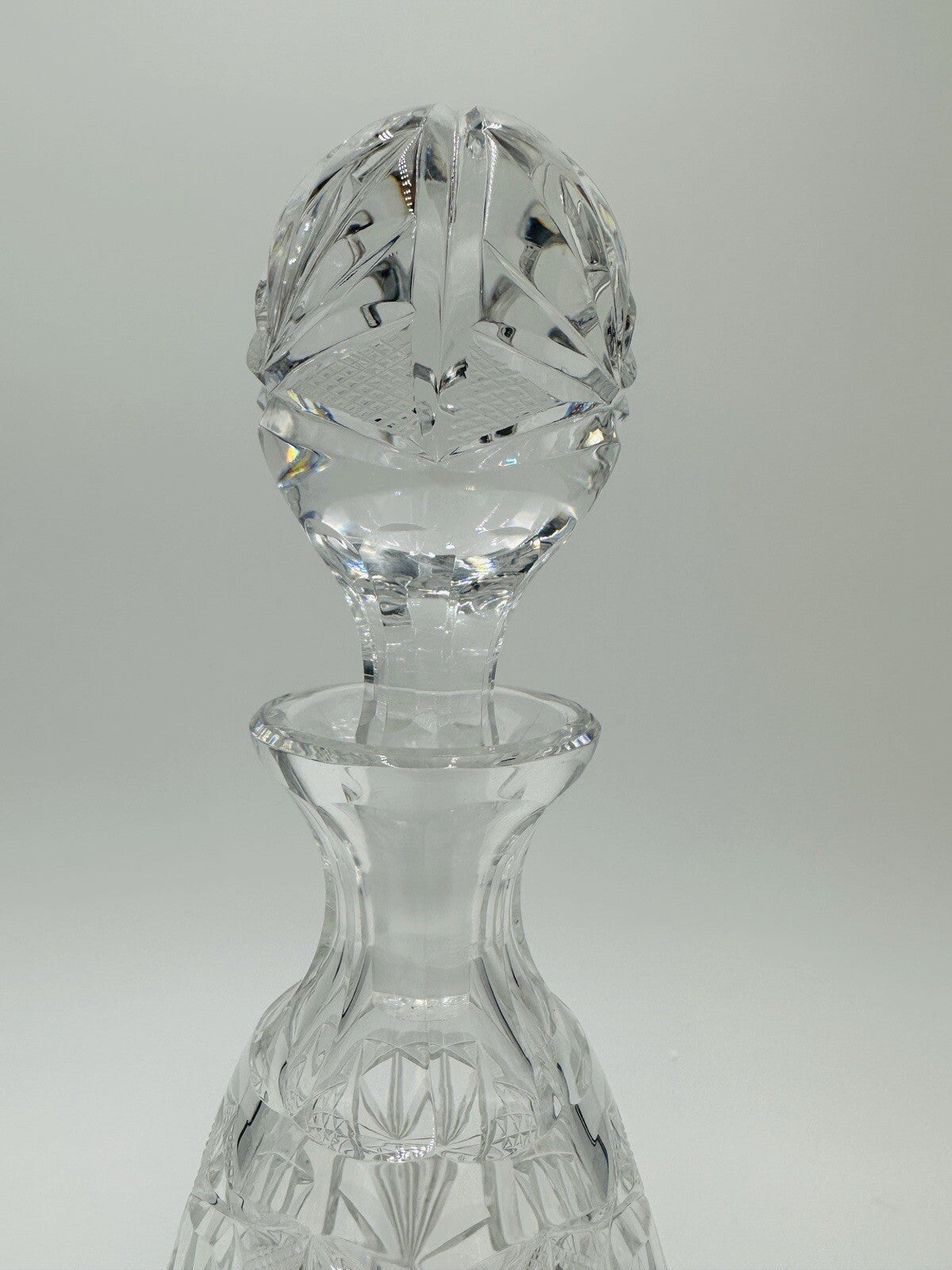 Cristal De Lorraine Decanter Crystal French Midcentury Cut from 1950s # 49 Mark
