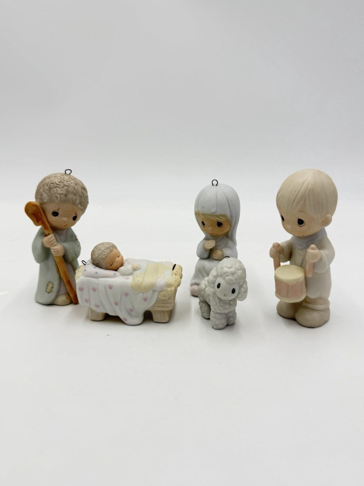 Precious Moments Enesco Miniature Nativity Christmas Ornaments Porcelain