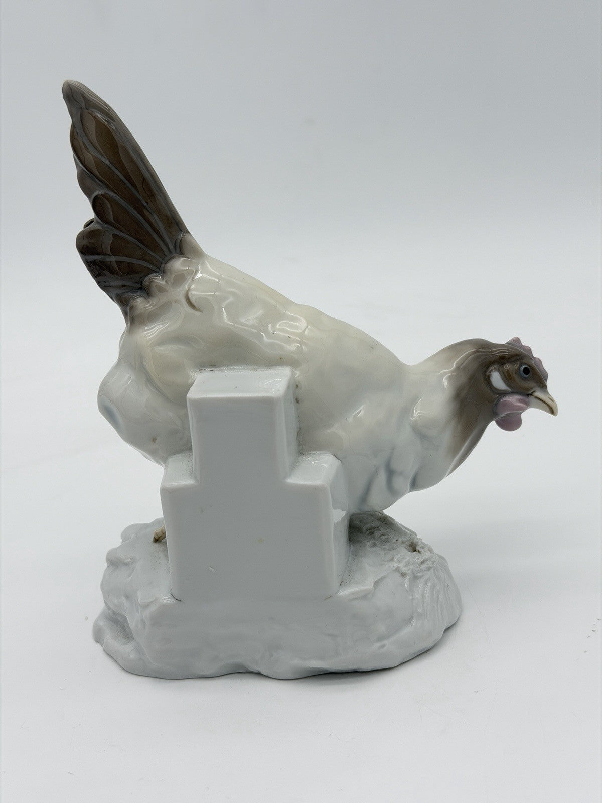 Rare Antique Karl Ens Volkstedt Germany Porcelain Rooster Chicken Hen Figurine