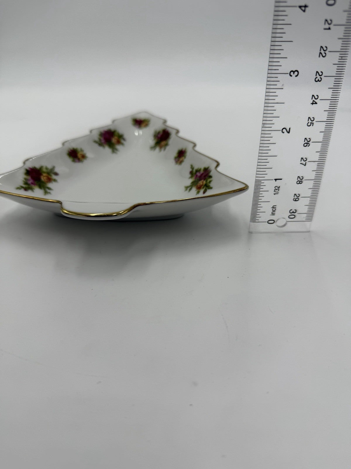 Royal Albert Old Country Roses Christmas Tree Shape Candy Dish Porcelain England