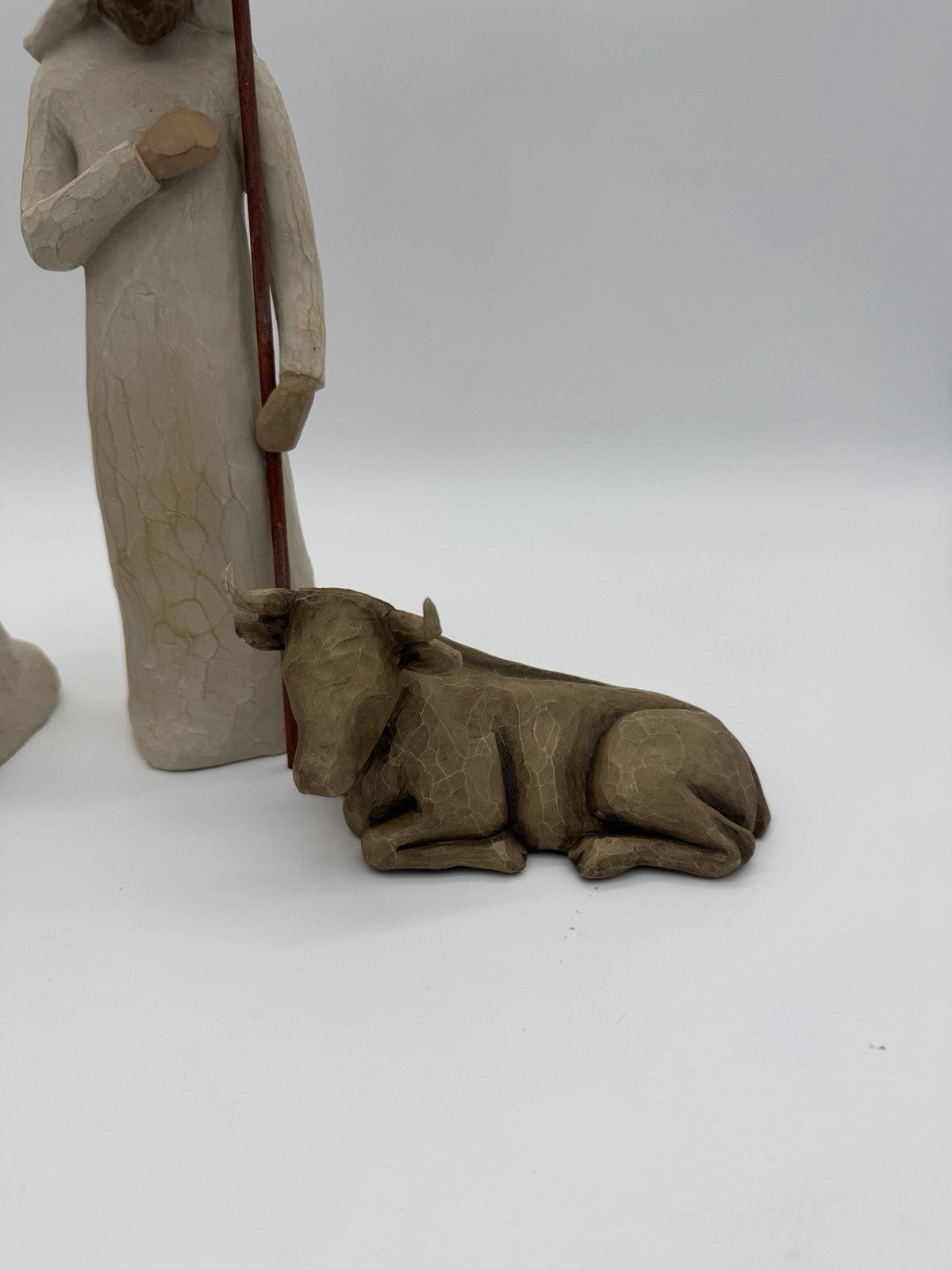 Willow Tree Nativity 1999 Susan Lordi 5 PCs Mary Joseph Shepherd Cow Donkey Set