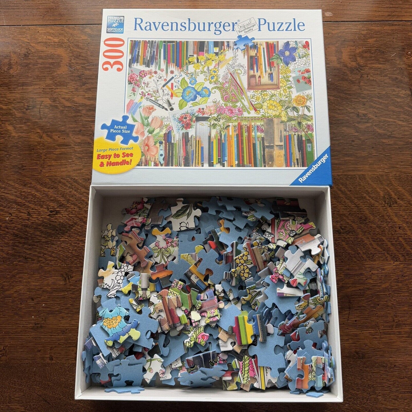 RAVENSBURGER Large Piece 300 Piece Jigsaw Puzzle COLOR WITH ME 13592