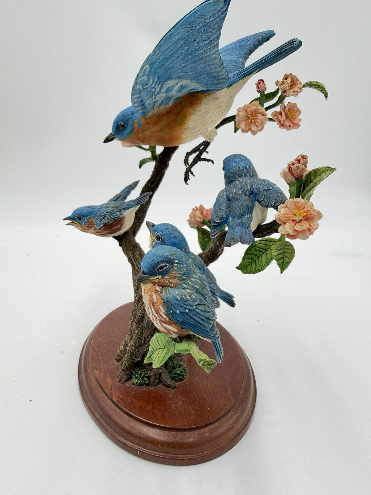 Danbury Mint First Flight Bluebird Family Figurine By Bob Guge Birds 8”H