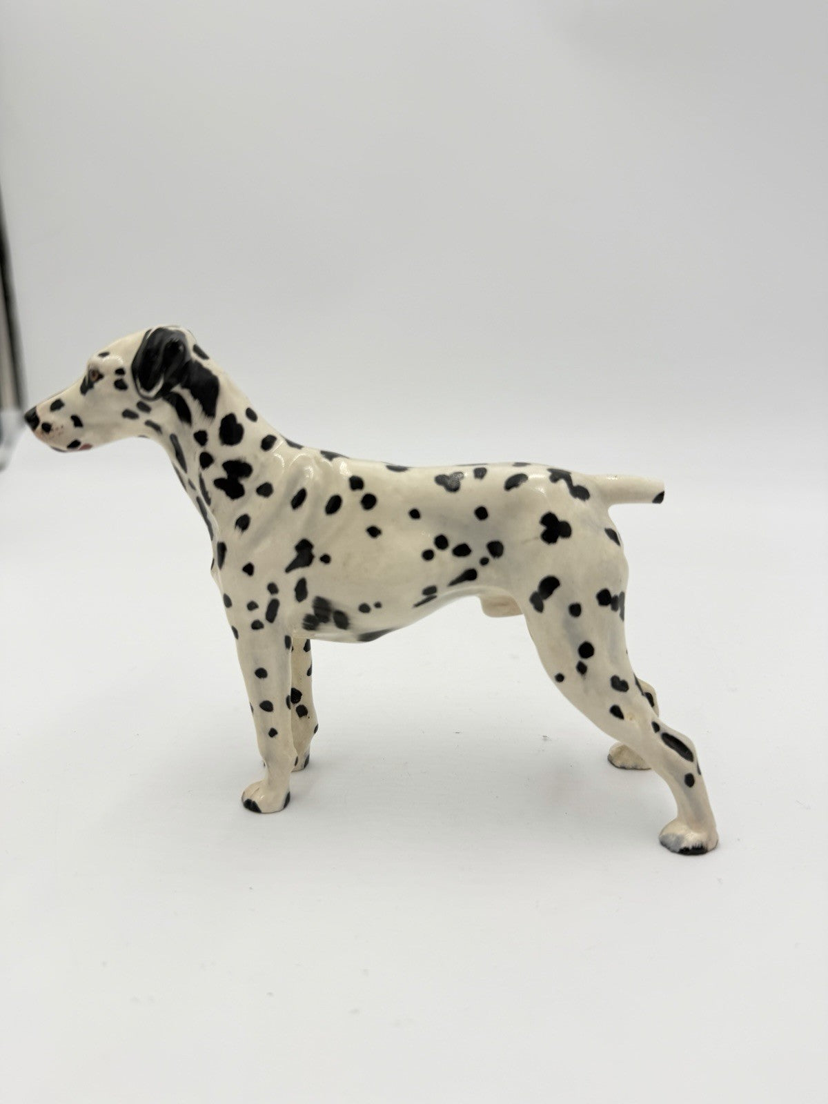Vtg Royal Doulton Dalmatian Spotted Dog Porcelain Figurine England 4”Hx6”H Flaw