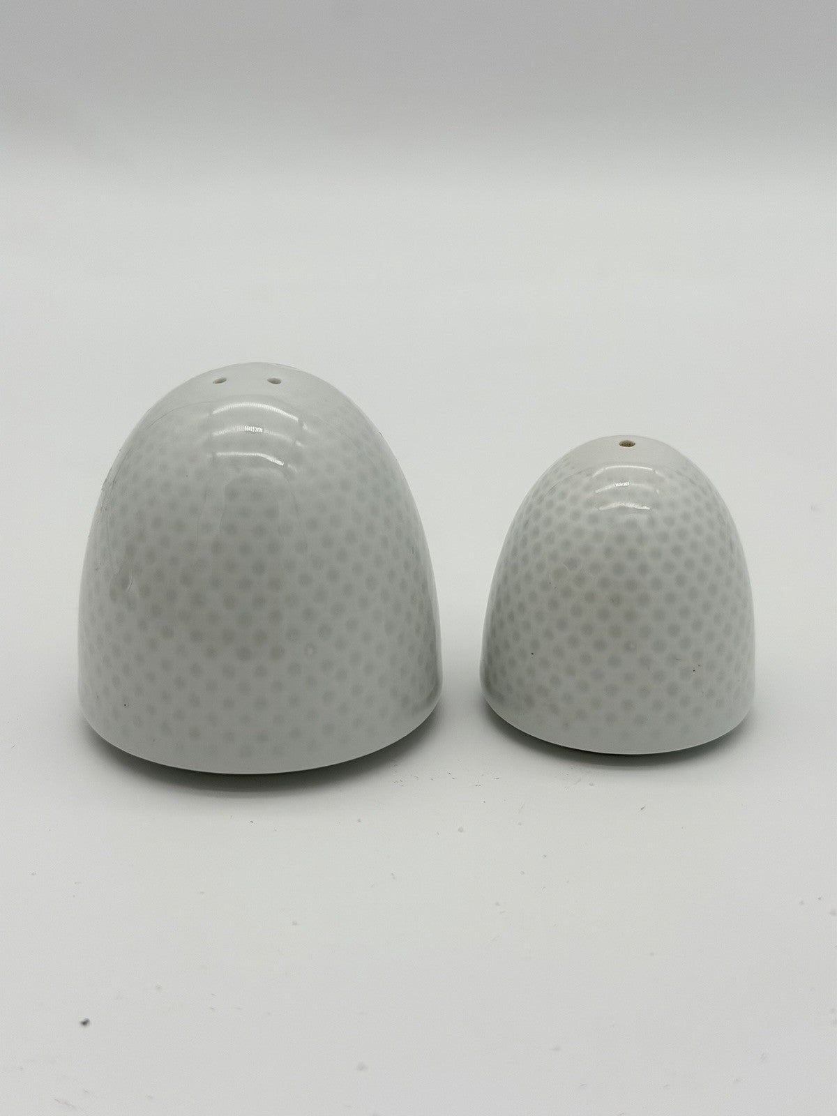 Rosenthal Porcelain Germany White Paneled Salt & Pepper Shakers Egg Shaped