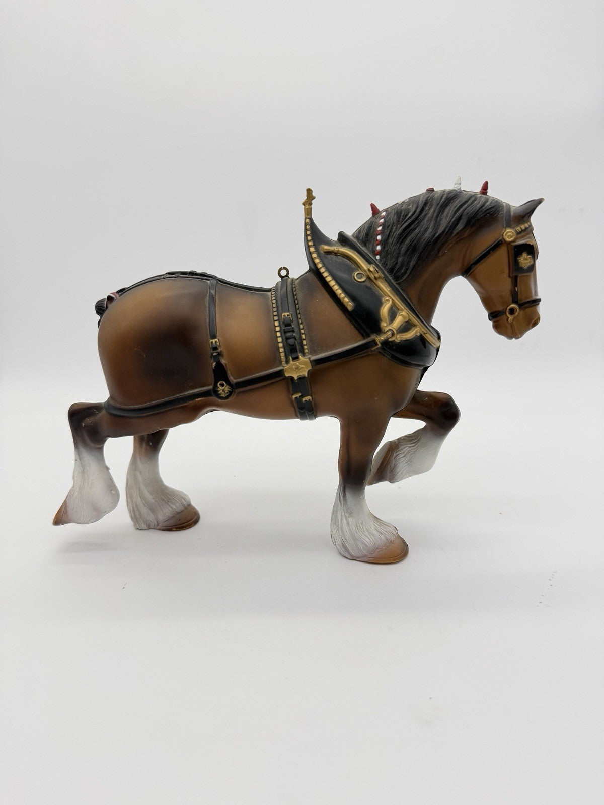 Vintage Anheuser Busch Budweiser clydesdale figurine 1960s Molded Plastic Horse