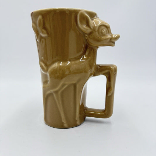 Disney Store Bambi 3D Sculpted 16 oz. Ceramic Coffee Mug Cup 2014 Embossed