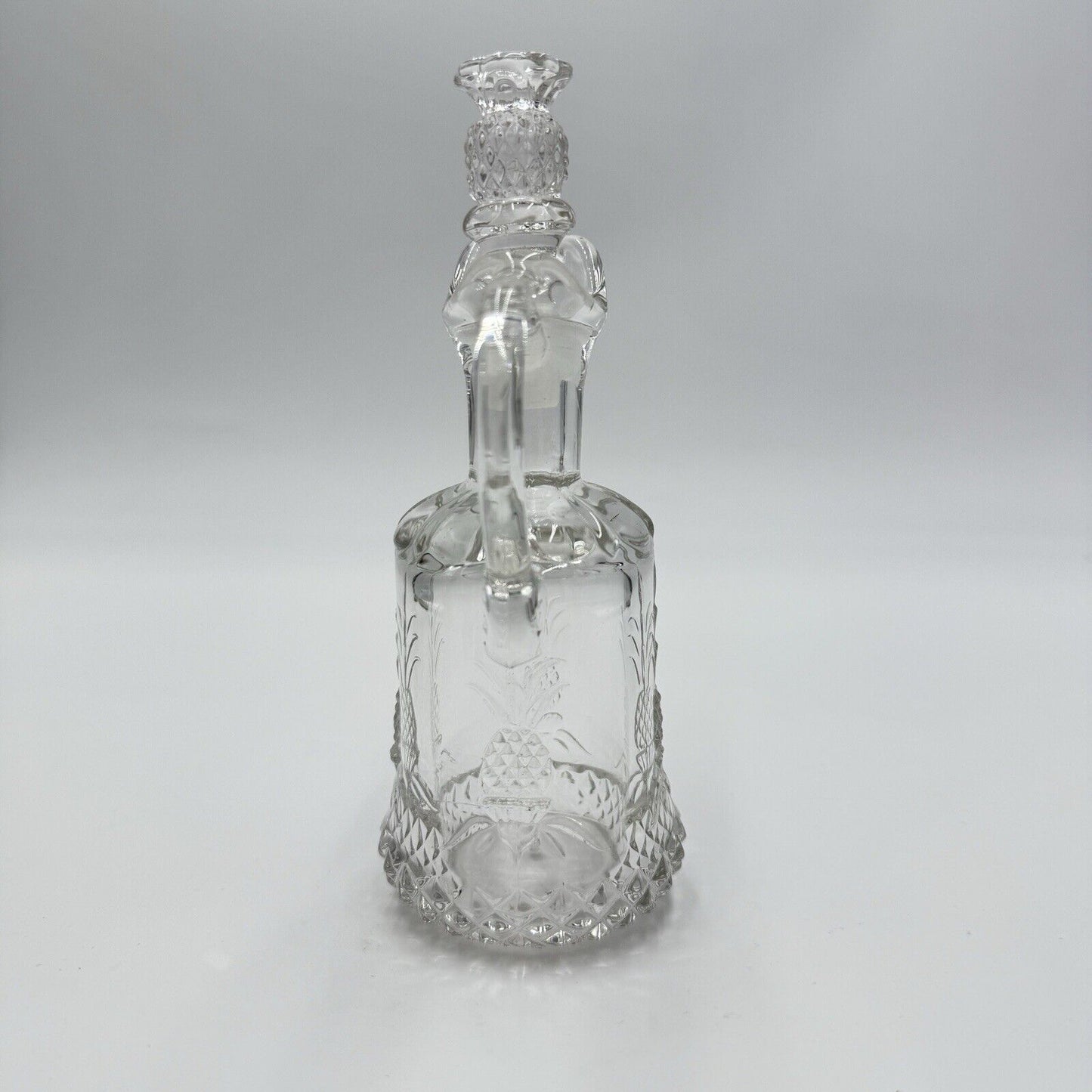 Heisey Crystal Plantation Pineapple Oil or Vinegar Bottle Cruets W/ Stopper Vtg