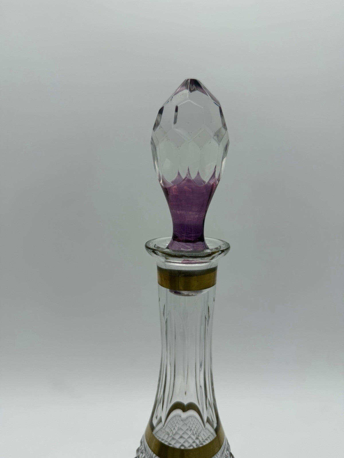 Marchioness Ebeling & Reuss Crystal Cordial Wine Decanter Amethyst W/stopper