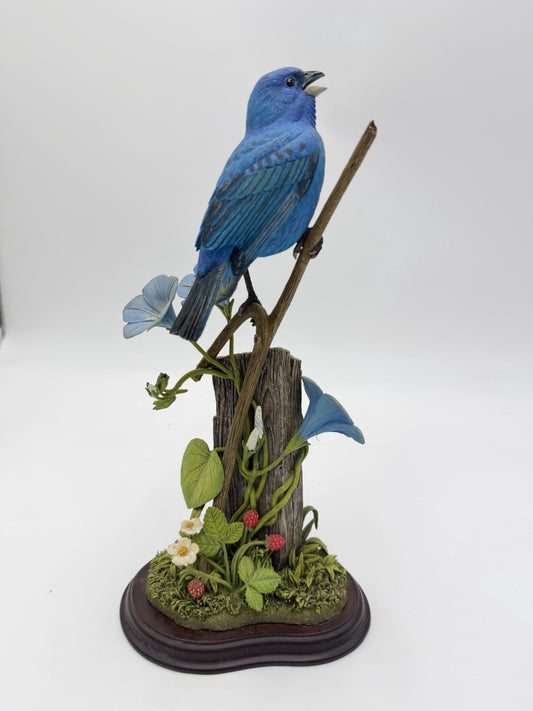 Rare Danbury Mint Sapphire Song Blue Bird Figurine By JEFF RECHIN 11”x5”