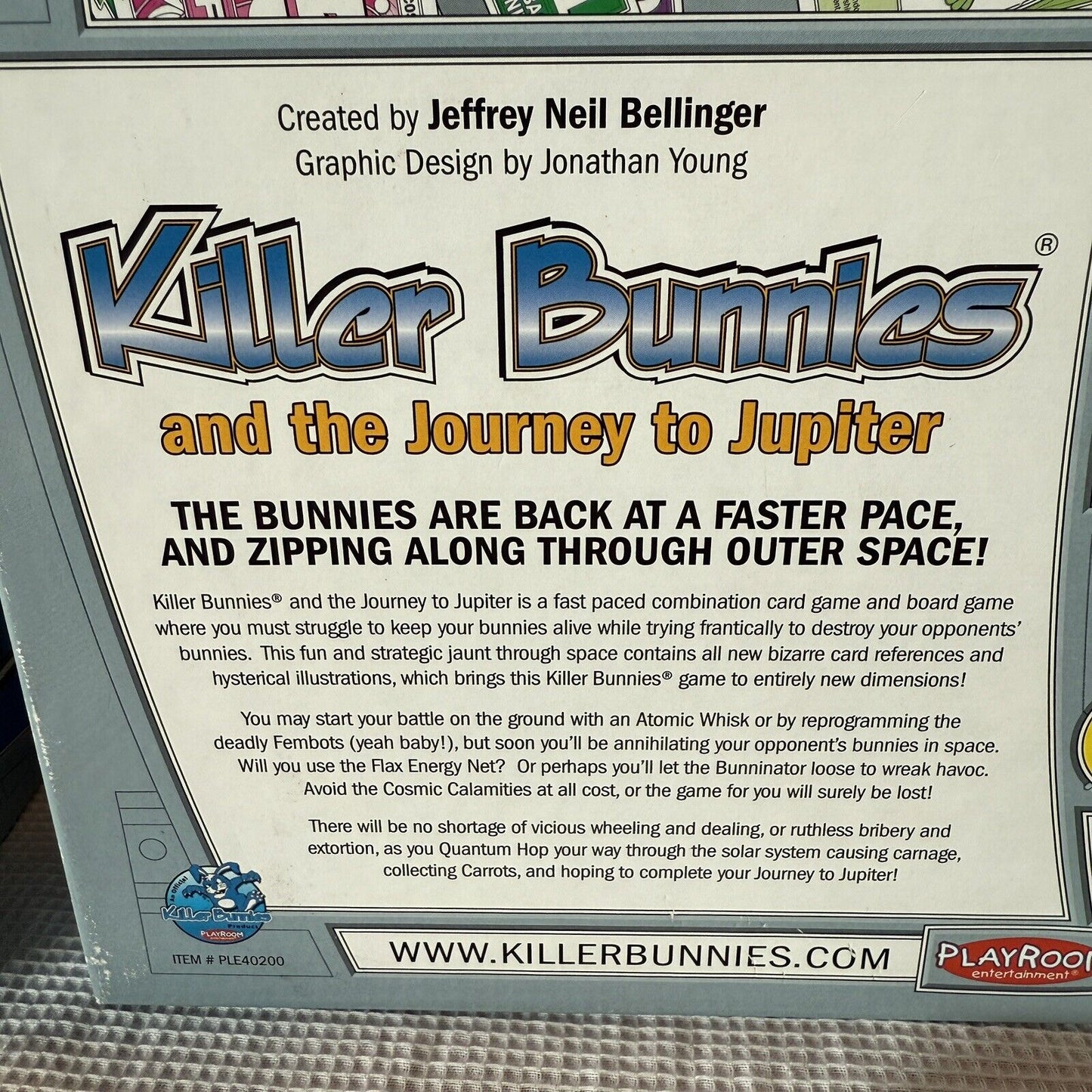 Killer Bunnies And The Journey to Jupiter Board Game Gamma Series Deck 1 & 2