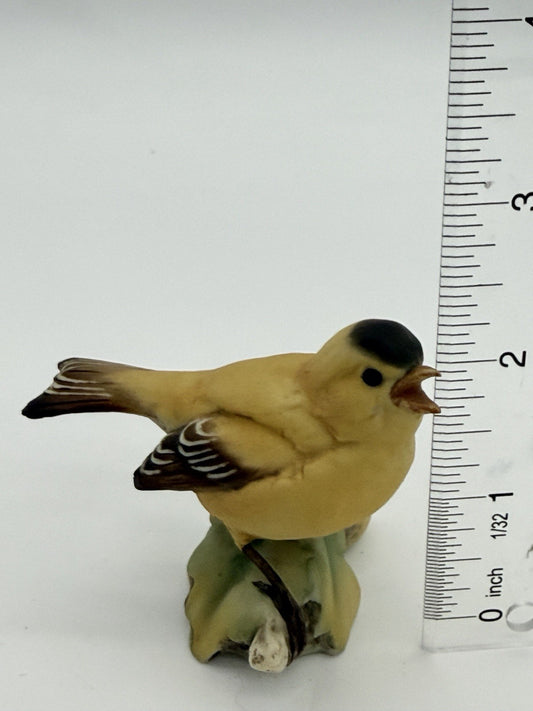 Rare Tay Giuseppe Tagliariol Porcelain Italy Goldfinch Bird Figurine 2.5” Vtg