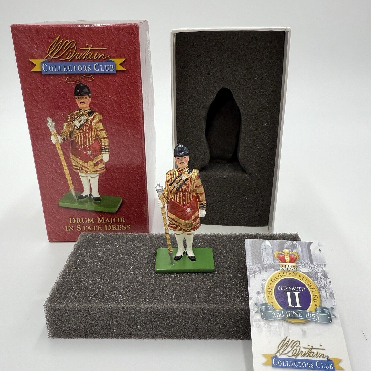 Britains Collectors Club Toy Soldiers The Golden Jubilee Drum Major Figurine