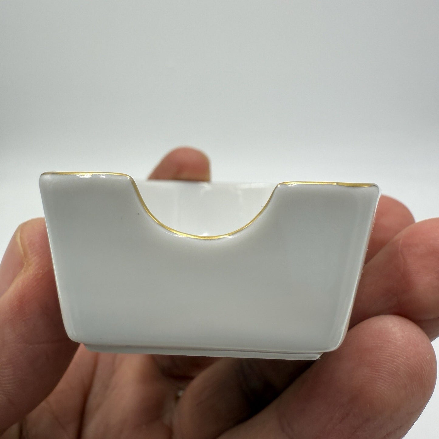 Meissen Ashtrays Pair Of Porcelain Floral Painted Germany Antique 19th Century