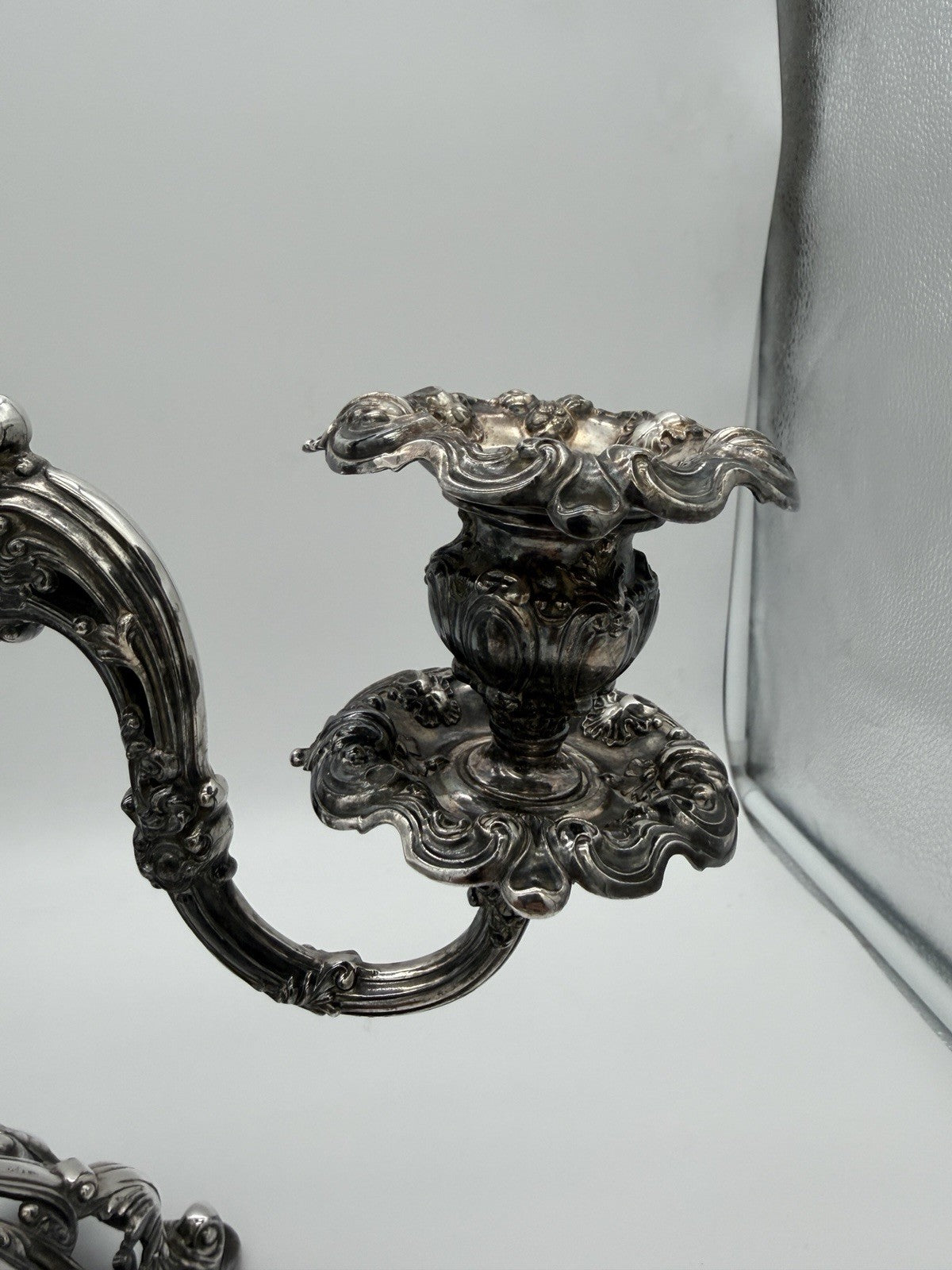 Antique Reed & Barton Silver Plated Renaissance Designed 3 light Candelabra