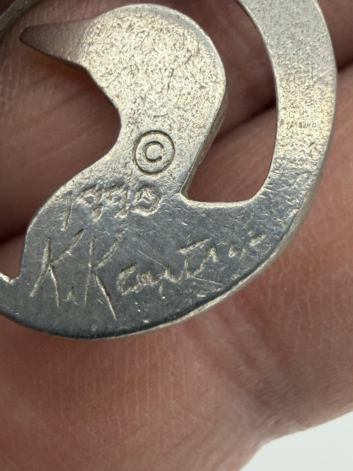 Vintage Sterling Silver artist Ken Kantro of Lovell Design Signed 30” Loon