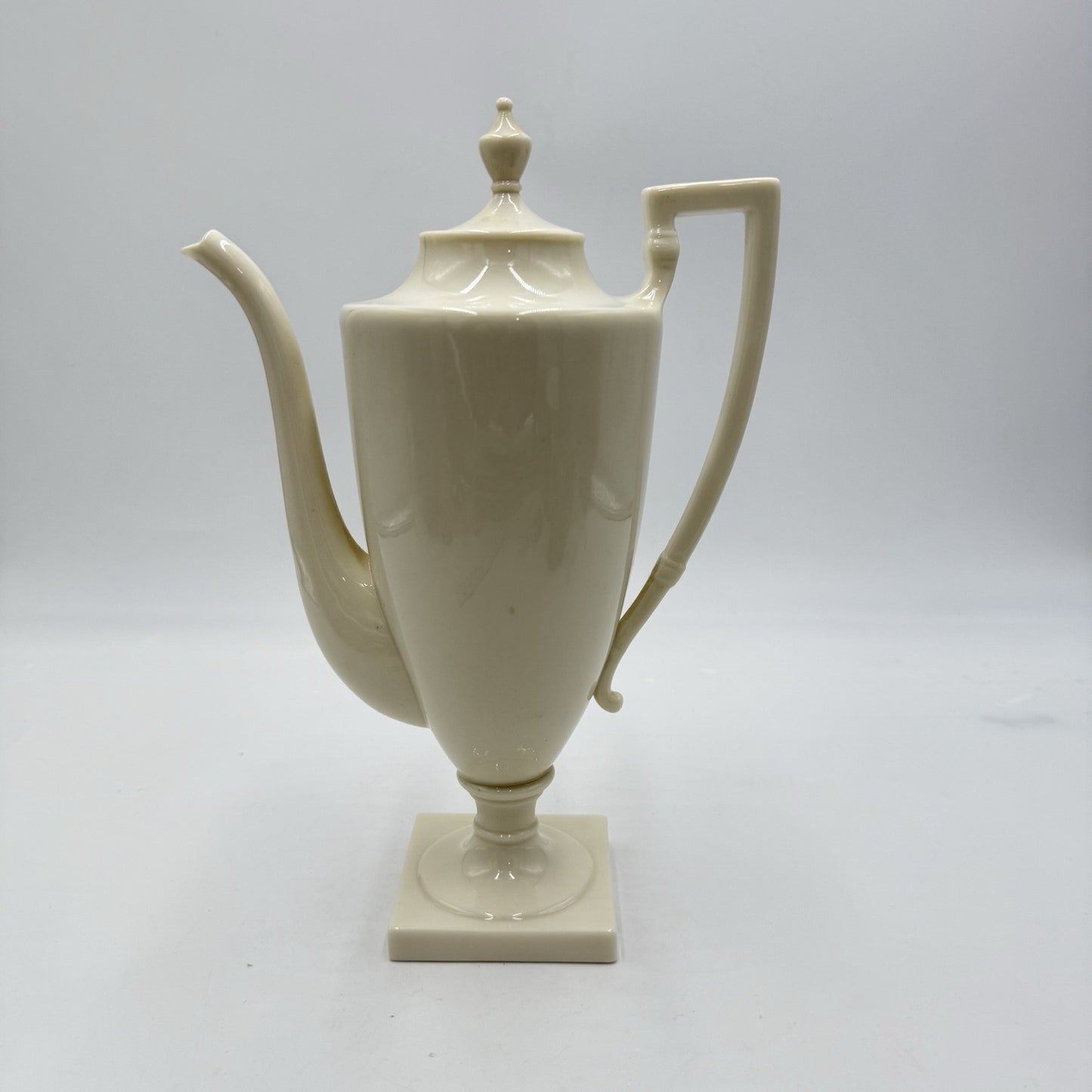Rare Lenox USA Colonial White Coffee Pot & Lid Porcelain 10.5” Green Marking