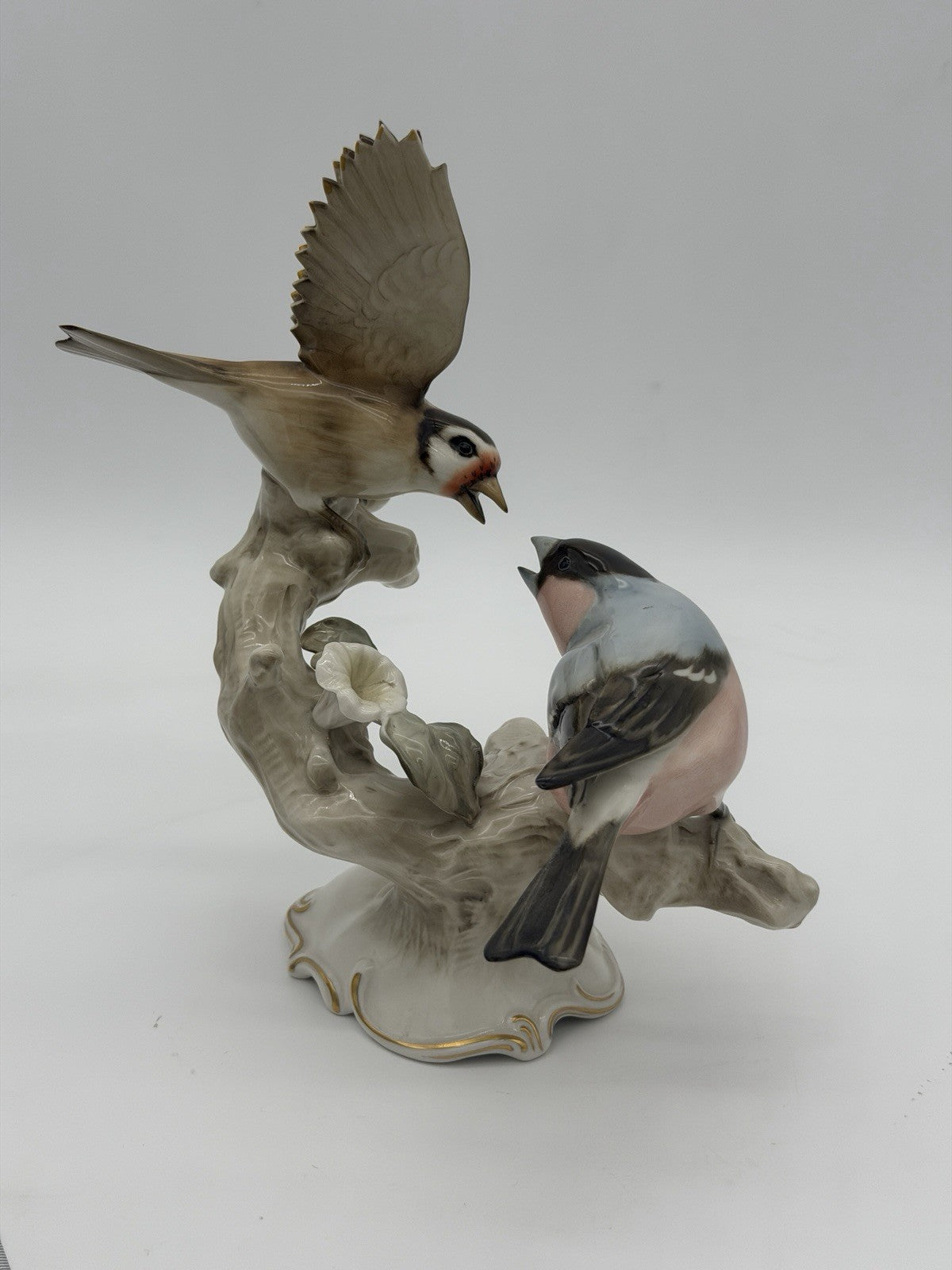 HUTSCHENREUTHER Germany Porcelain GOLDFINCH & BULLFINCH Figurine K Tutter Large