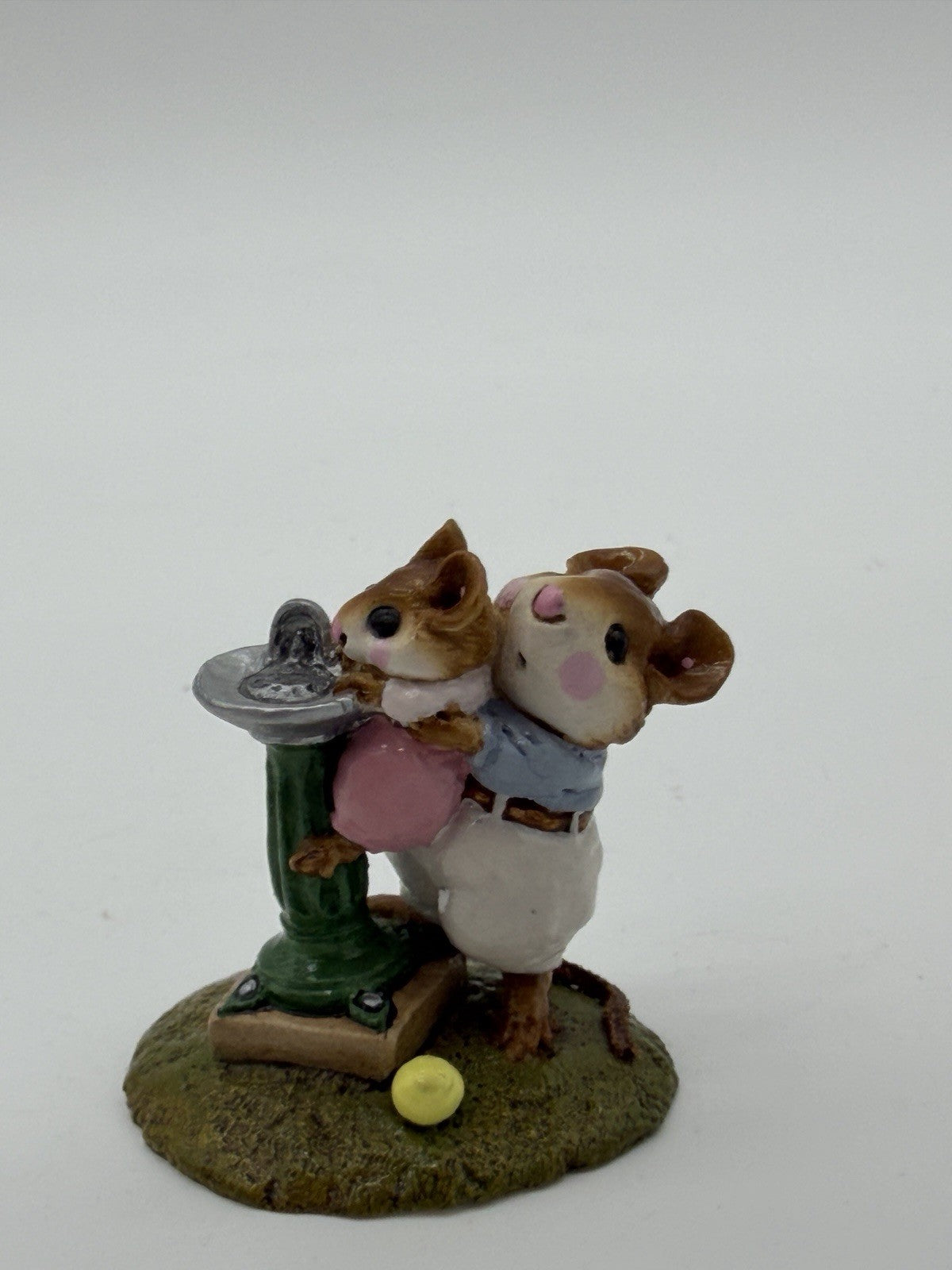 Vintage Wee Forest Folk Little Squirt M-181 Mouse Mice Pink Girl Rare Figurine