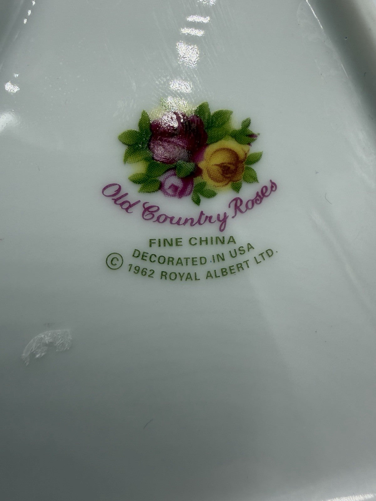 Royal Albert Old Country Roses Christmas Tree Shape Candy Dish Porcelain England