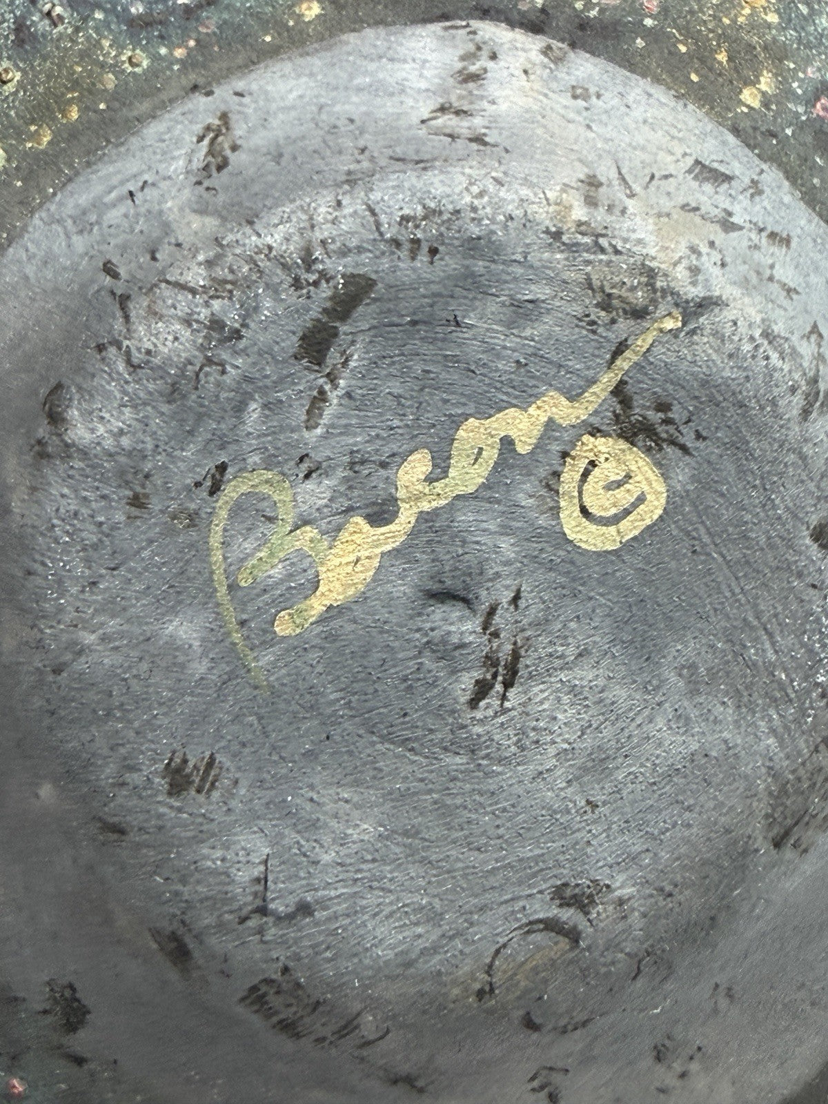 Rare Norman Bacon Raku Glazed Squat Form Studio Art Pottery 2”x5” Vase Signed