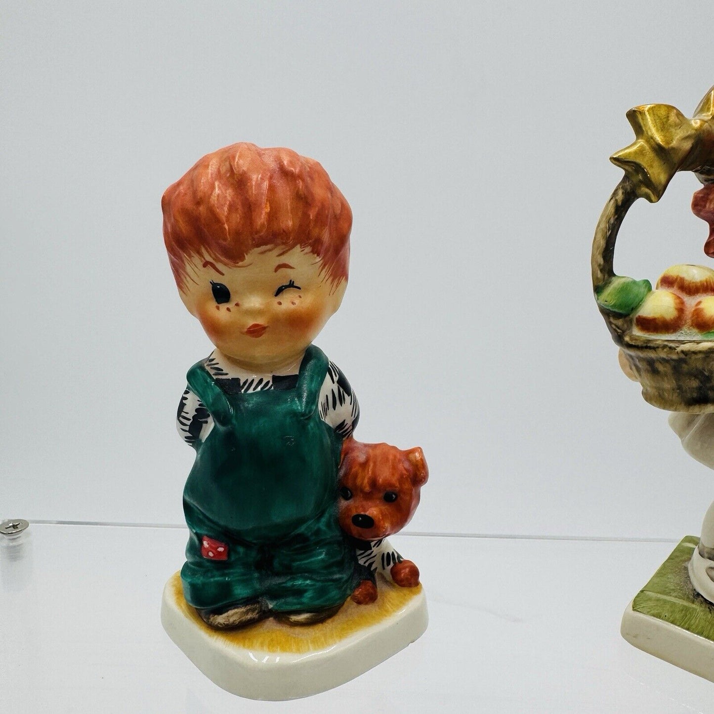 Goebel Red Heads Figurines Cheer Up Nurse Boy W/ Dog Germany 1967 Charlot Byj