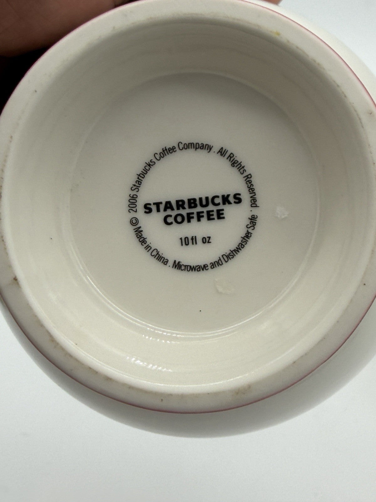 Starbucks Inspiring Uplifting 10oz Floral Footed Cup COFFEE TEA 2006 Floral Mugs