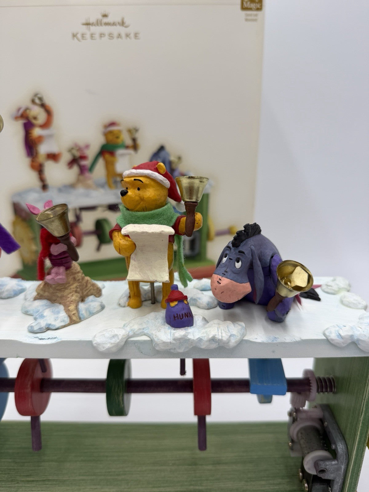 Hallmark Disney Pooh Bells Christmas Table Ornament Large Decor