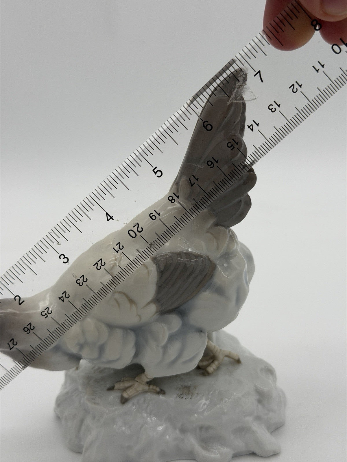 Rare Antique Karl Ens Volkstedt Germany Porcelain Rooster Chicken Hen Figurine