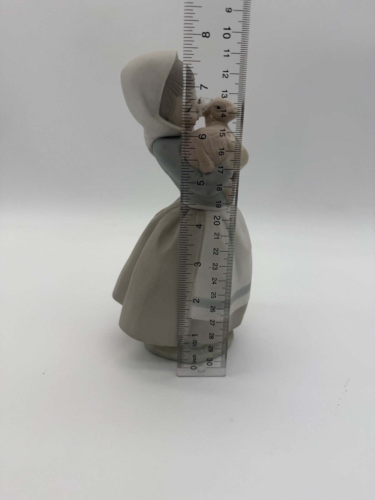 NAO By Lladro Spain porcelain Girl Holding Lamb/sheep 8”figurine Retired Matte