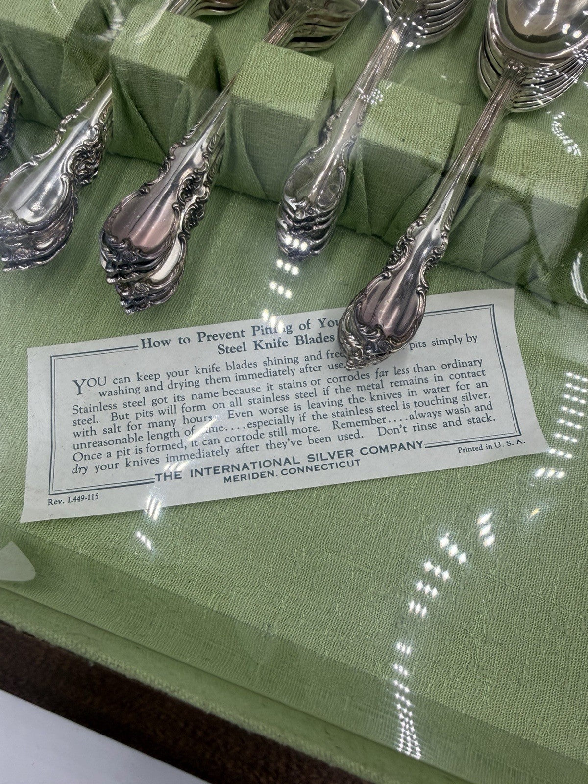 Vtg Rogers Bros 1847 Flatware Silver Plate 48 PCs New Set Reflection Pattern