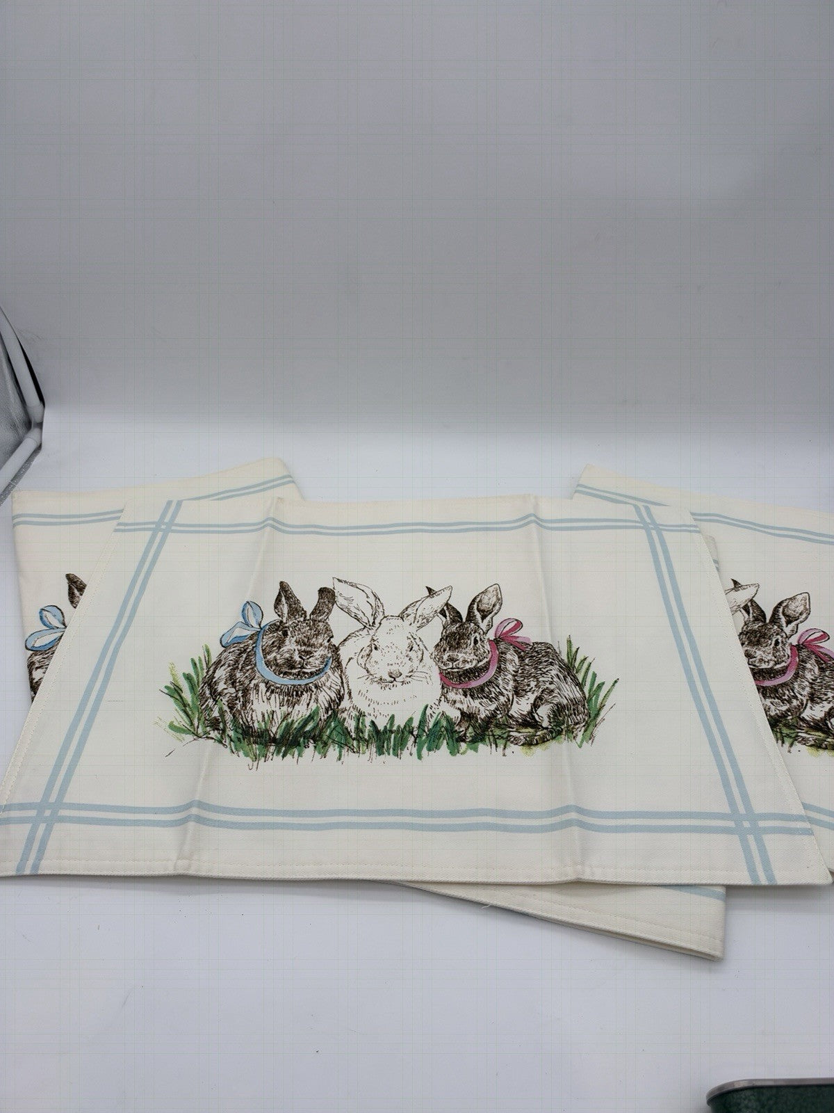 Williams Sonoma Easter Meadow Bunny Placemats New Set of 4 PCs 100% Cotton