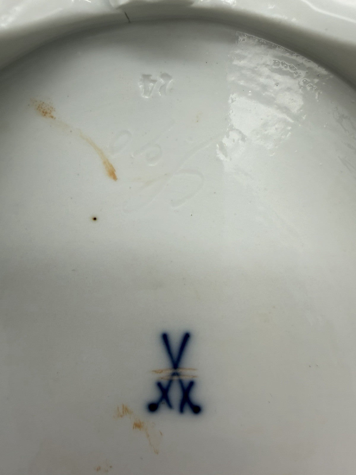 Antique Meissen 2pc Porcelain Lidded Tureen Caserole Dish Bowl FLoral Germany