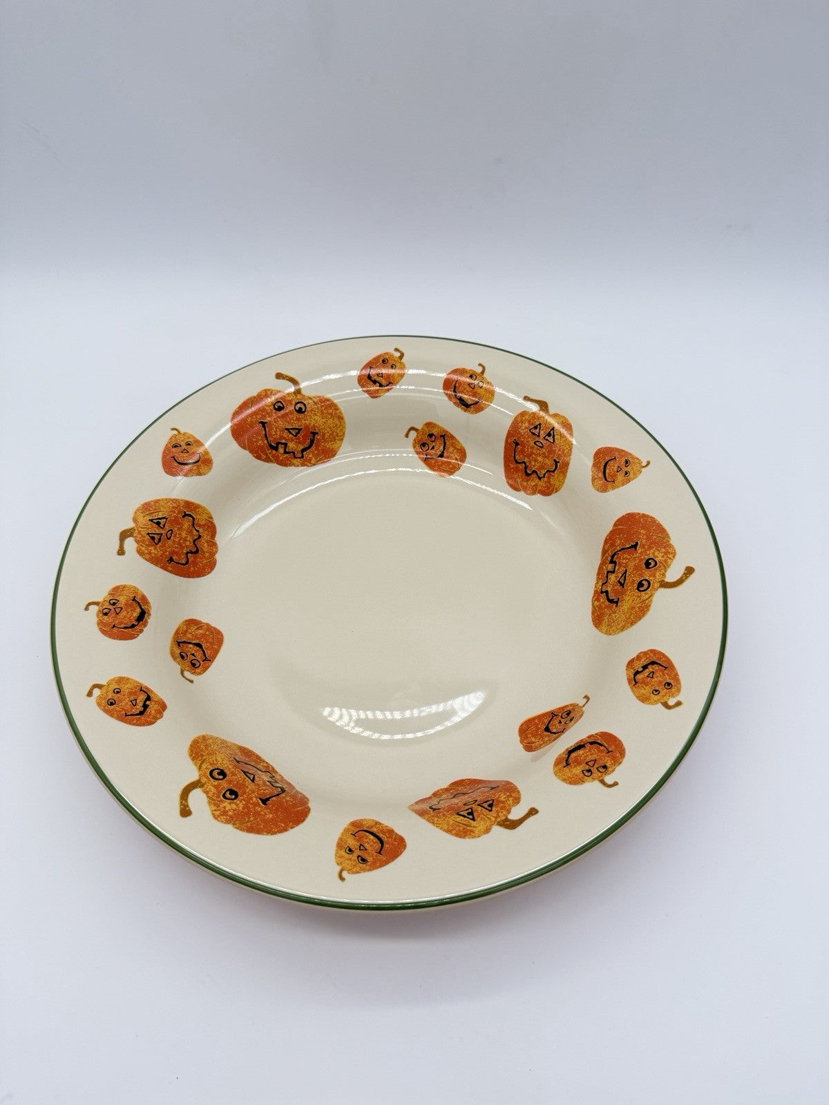 Longaberger Pottery Pumpkin Faces Happy Halloween Treats Large Bowl