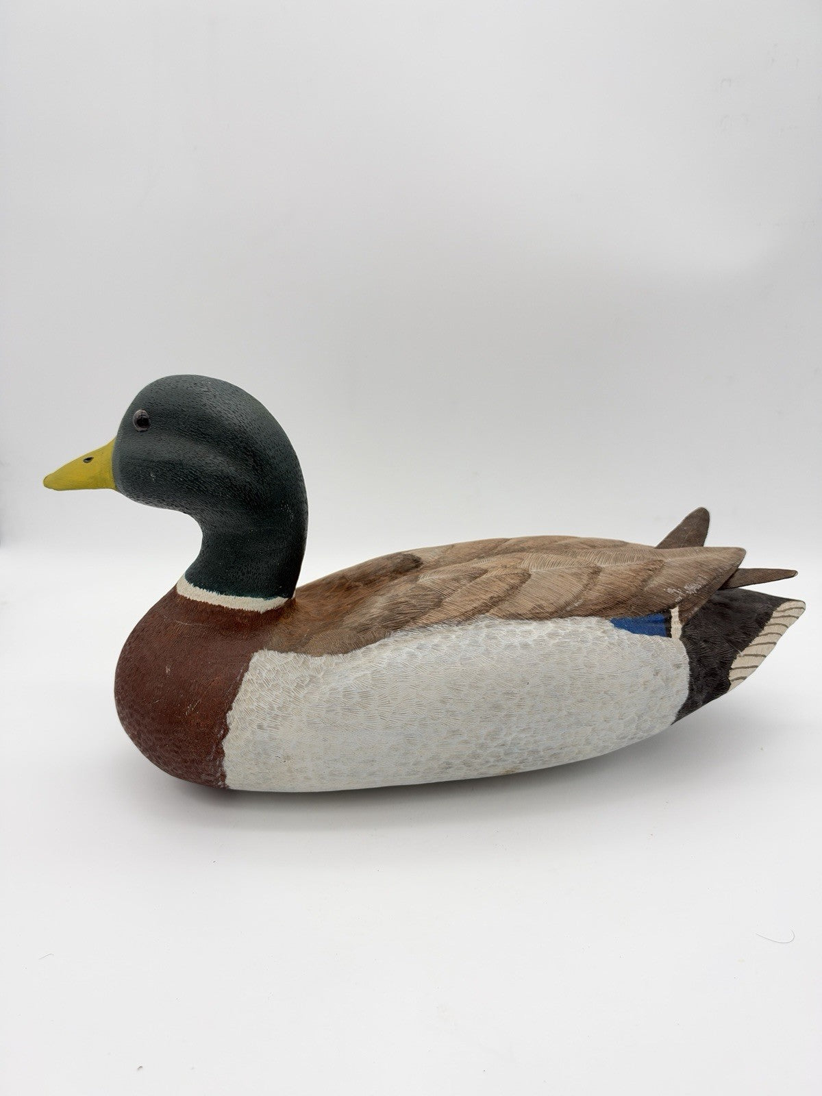 Vintage Gary Rohloff 1983 carved solid wood mallard decoy duck painted sculpture